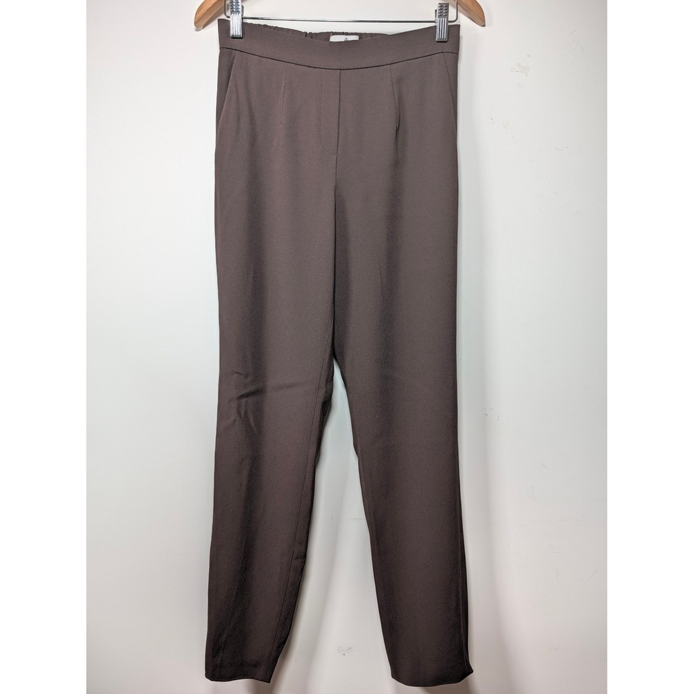 Babaton Womens Cohen Pant 99351 Triacetate Brown Slim Tapered Trousers 4 28x30